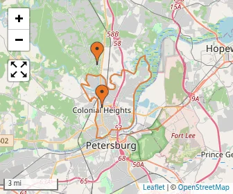 Area schools map